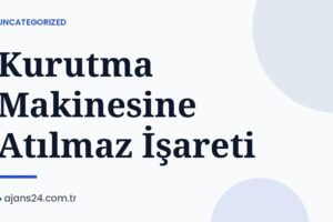 Kurutma Makinesine Atılmaz İşareti